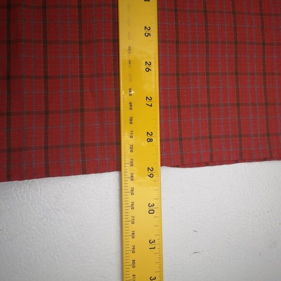The North Face Men's Size Small Red, Brown, & Blue Plaid Short Sleeve Shirt - Picture 10 of 10